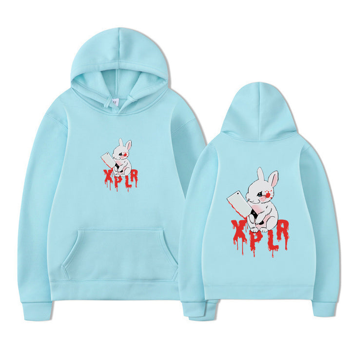 Kvinders hoodie med iøjnefaldende tegneserjemotiv og behagelig pasform Skovae