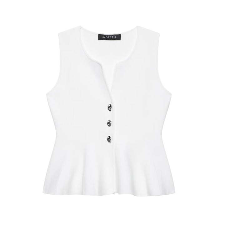 Femme Udflydende Peplum-Vest Stilla