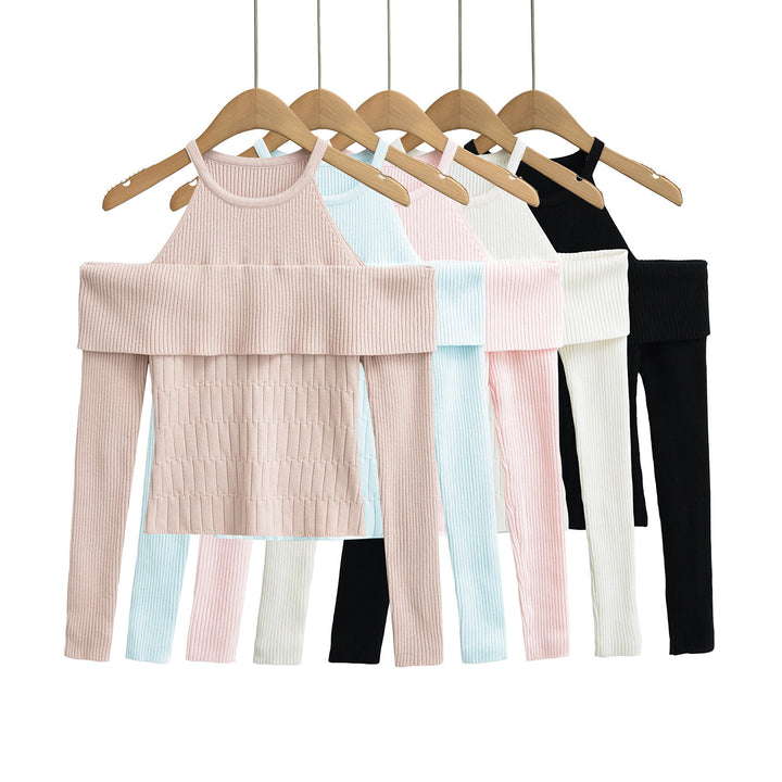 Dame off-shoulder strikoverdel med raffineret design og elegant snit Stilla