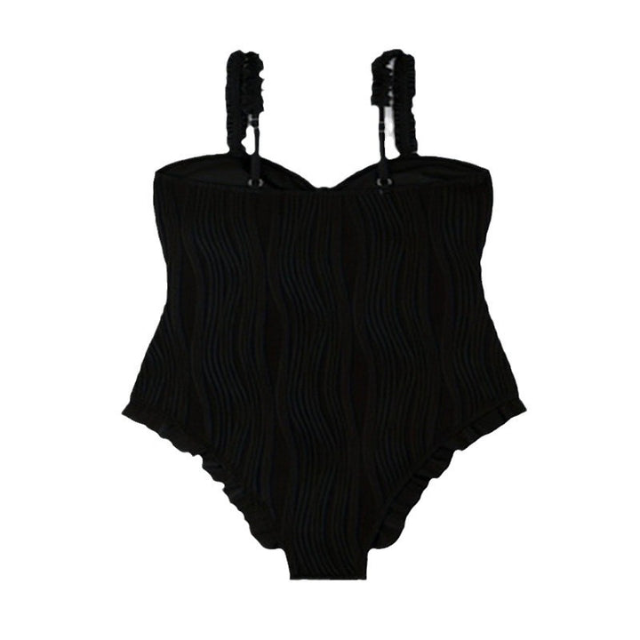 Dame Elegant Højt Skåret One-Piece med Volantdetaljer Skovae