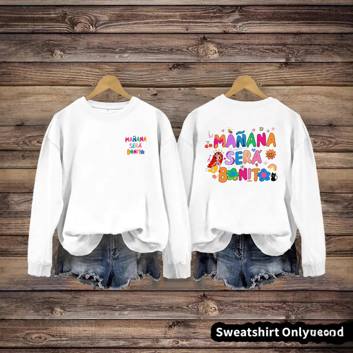 Kvinders sweatshirt med legende farverig print og afslappet pasform Stilla