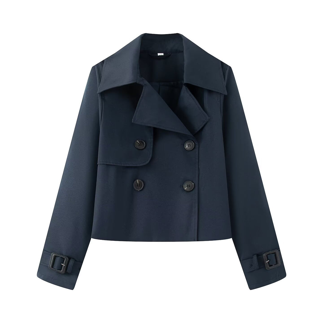 Dame elegant trenchcoat-jakke med klassiske detaljer Stilla