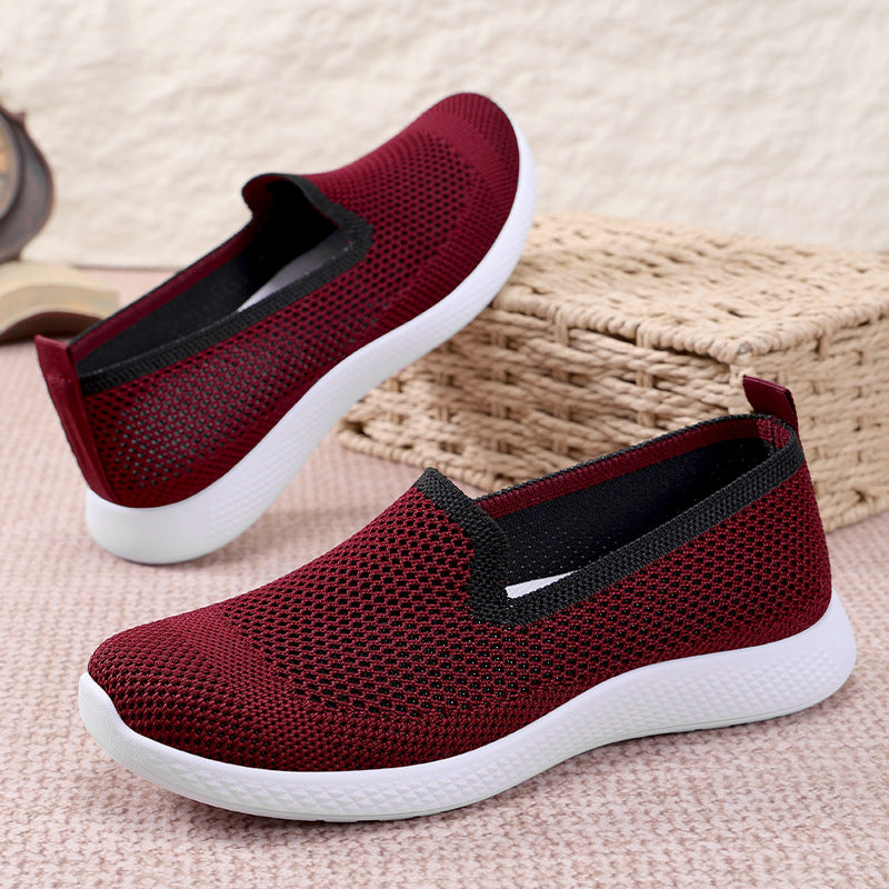 Femme Åndbare Slip-On Strik-Sneakers med Ergonomisk Pasform Stilla