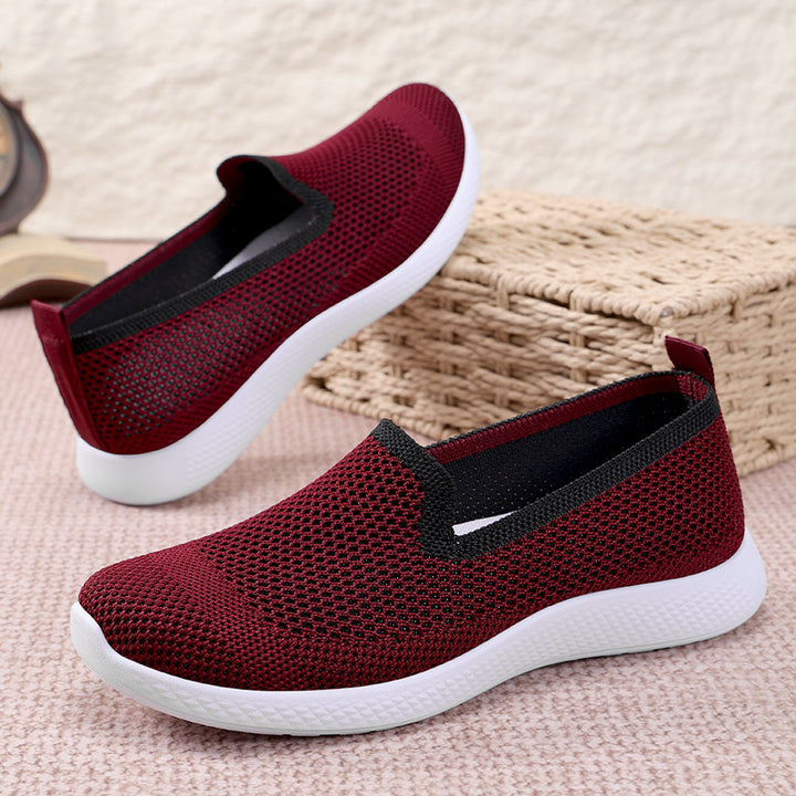 Femme Åndbare Slip-On Strik-Sneakers med Ergonomisk Pasform Stilla