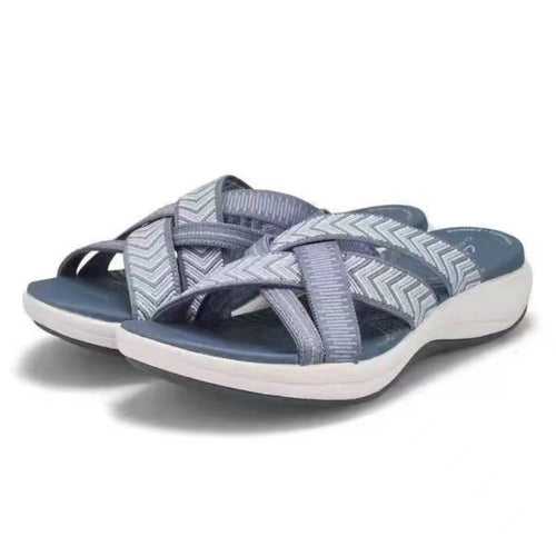 Dame Komfortable Sommer-Sandaler med elastisk Remdesign Stilla
