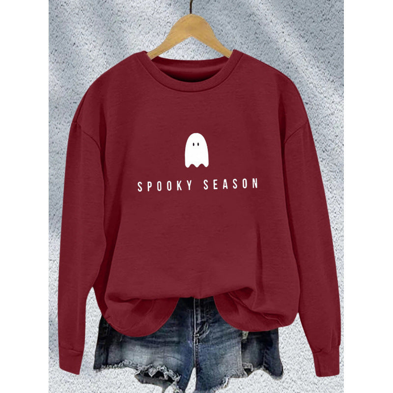 Kvinders sweatshirt med afslappet uhyggeligt design og blødt indvendigt fleece Skovae