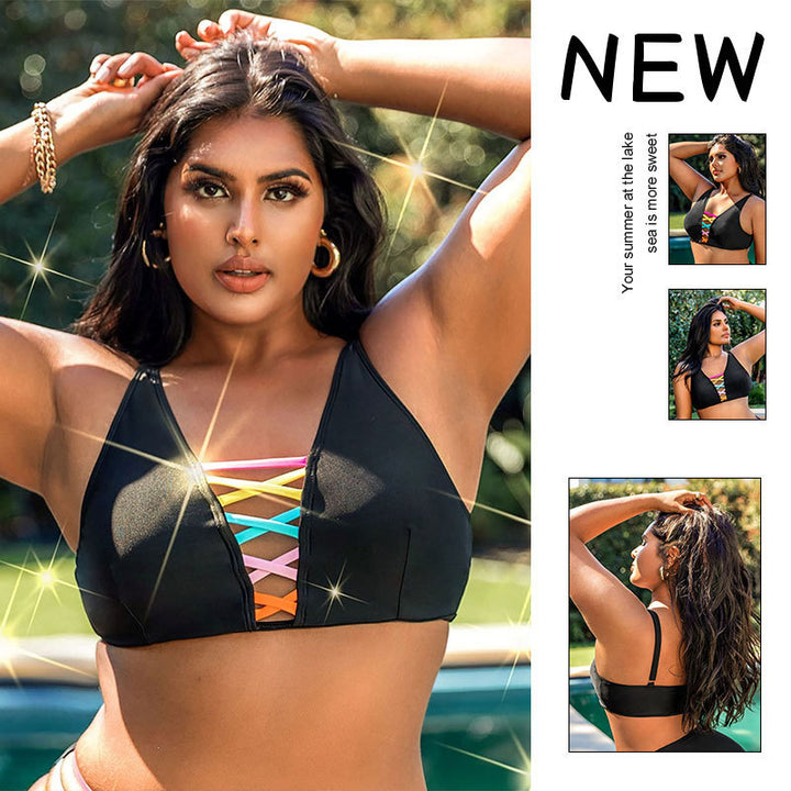 Damernes sporty bikini top med legende snøredetalje Skovae