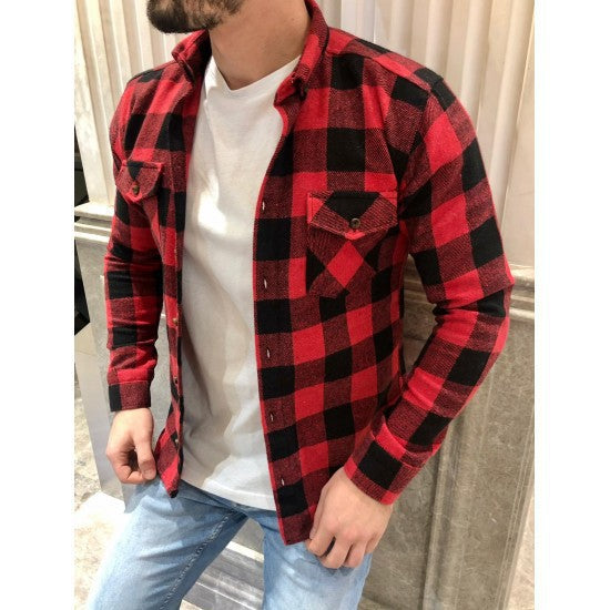 Stilla | Skjorte Ternede Flannel Relaxed Fit Langærmet Med Brystlommer