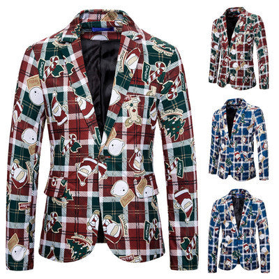 Herrer Festlig Hellighedsprint Blazer Stilla