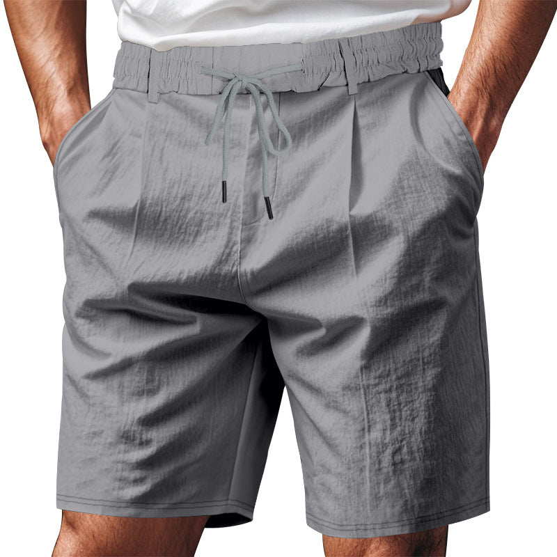 Herrer komfortable fritidsshorts med elastisk talje og praktiske lommer Stilla