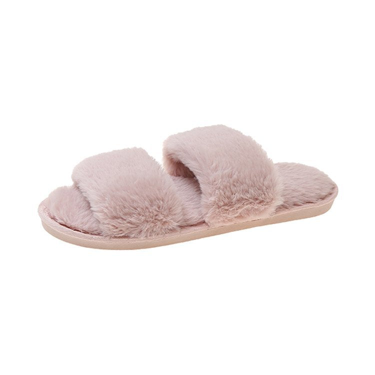 Dame Fuzzy Pantoletten med brede, komfortable remme og skridsikker sål Stilla