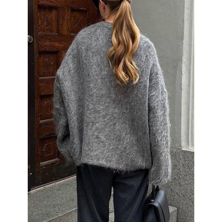 Dame afslappet strik cardigans med oversized snit og knapdetaljer Stilla