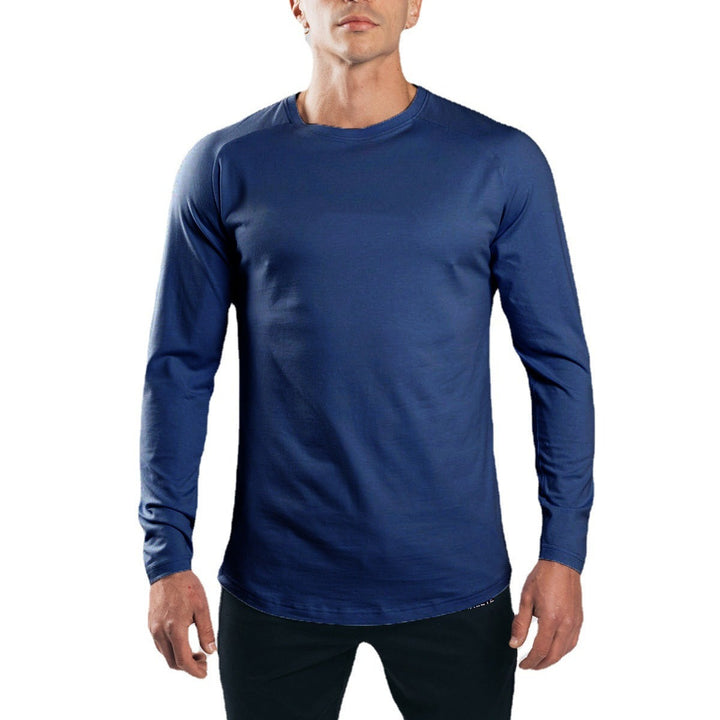 Herrer Sportsligt Langærmet T-Shirt med fugtregulerende materiale og elastisk snit Stilla