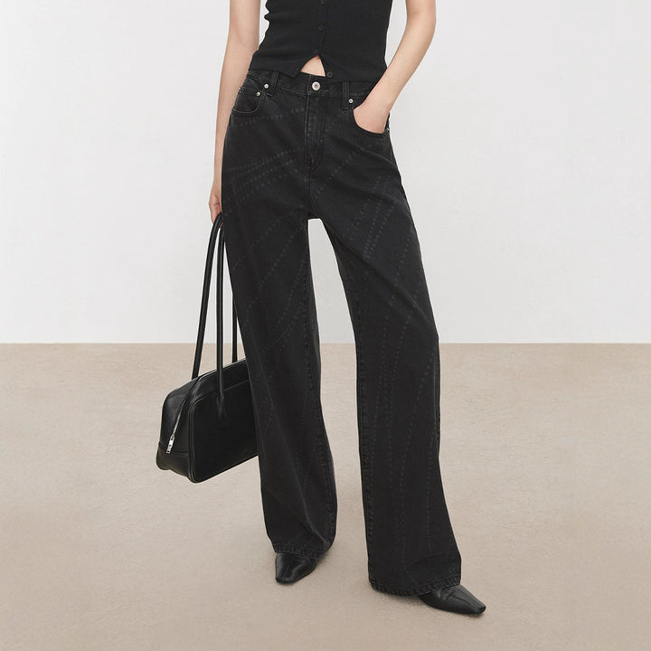 Kvindernes moderne bootcut jeans med høj talje og elegant design Stilla