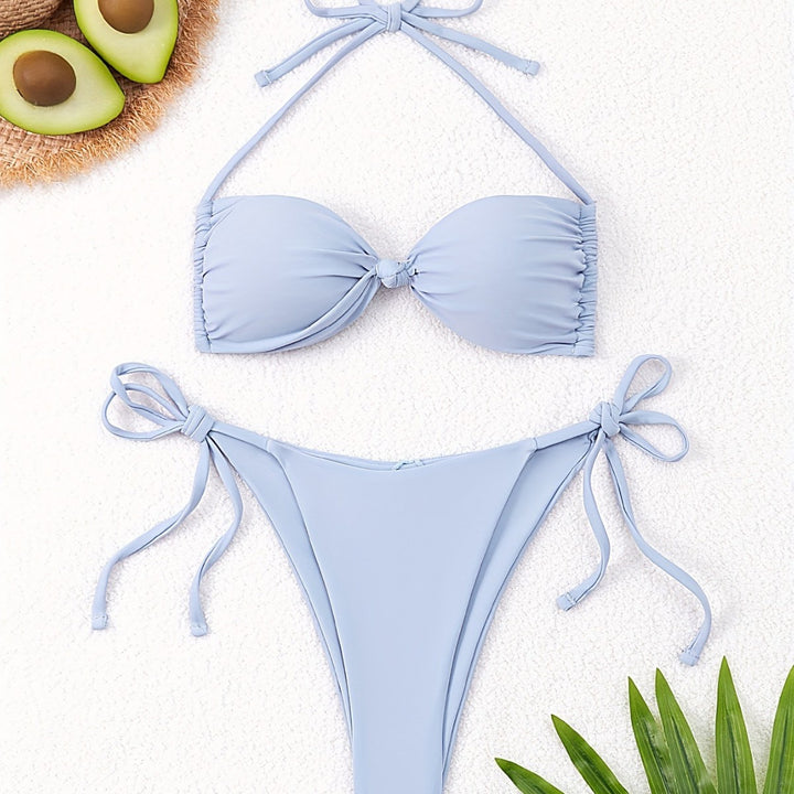 Dame Bikini-sæt med justerbare stropper og elegant sløjfe-udseende Stilla