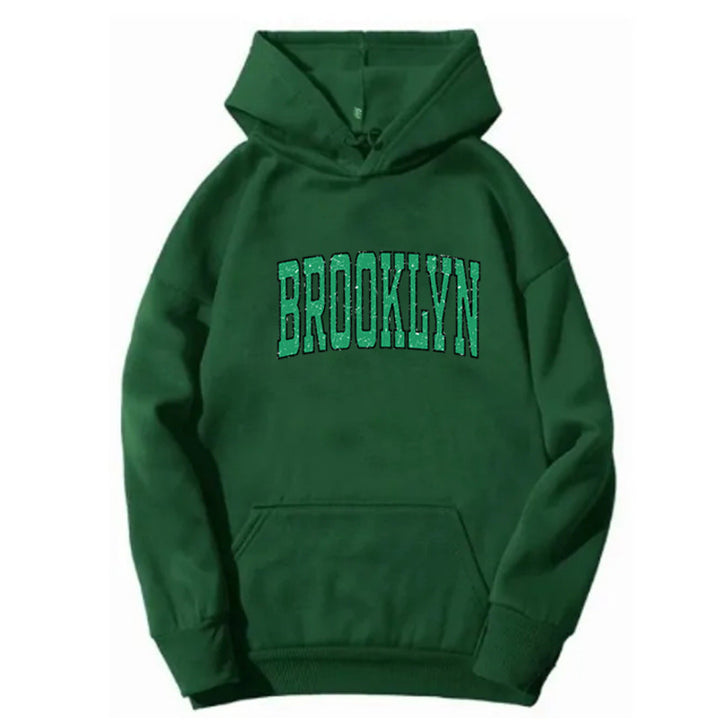 Kvinders hoodie med afslappet Brooklyn print Skovae