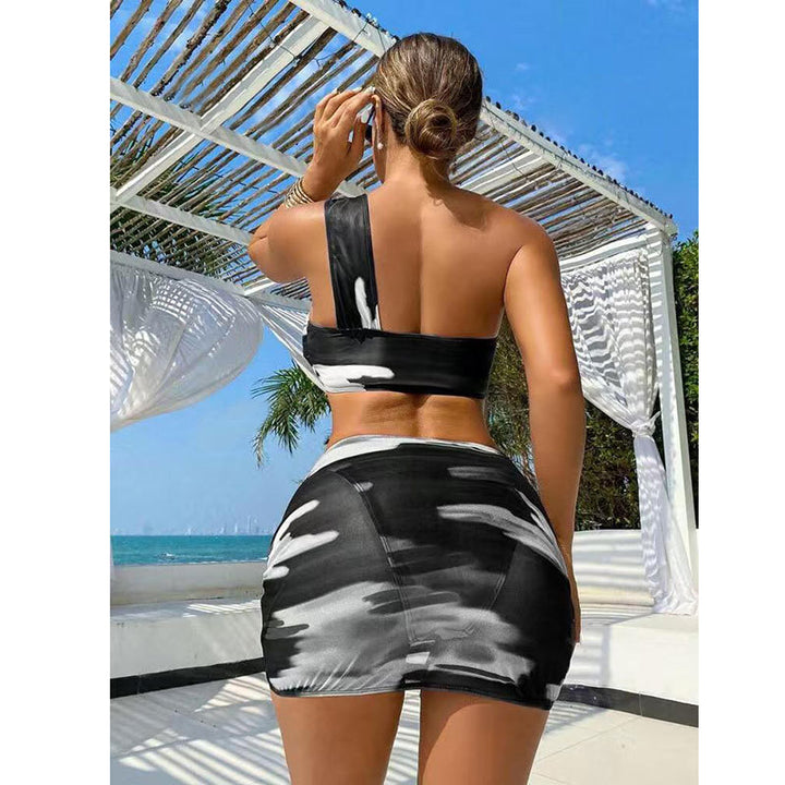 Dame bikini-sæt med en stroppeløs top og raffineret indpakningskort Stilla
