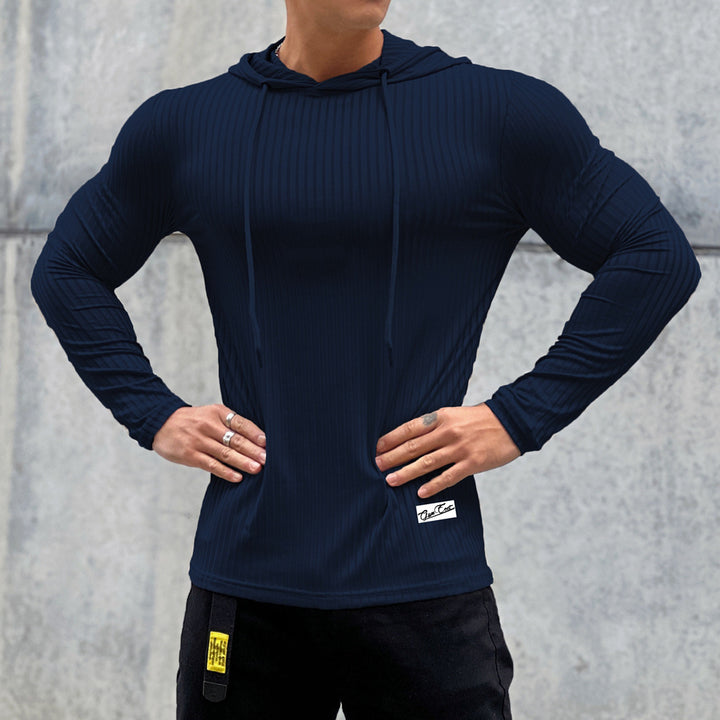 Herren Sportlich Hoodie med struktureret overflade og åndbar teknologi Stilla