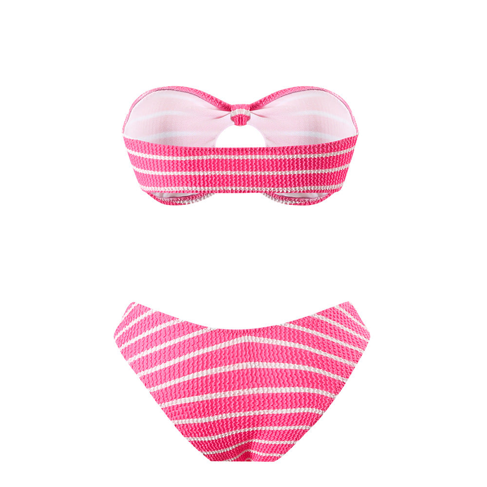 Dame bikini-sæt med moderne bandeau-top og legende detalje Stilla