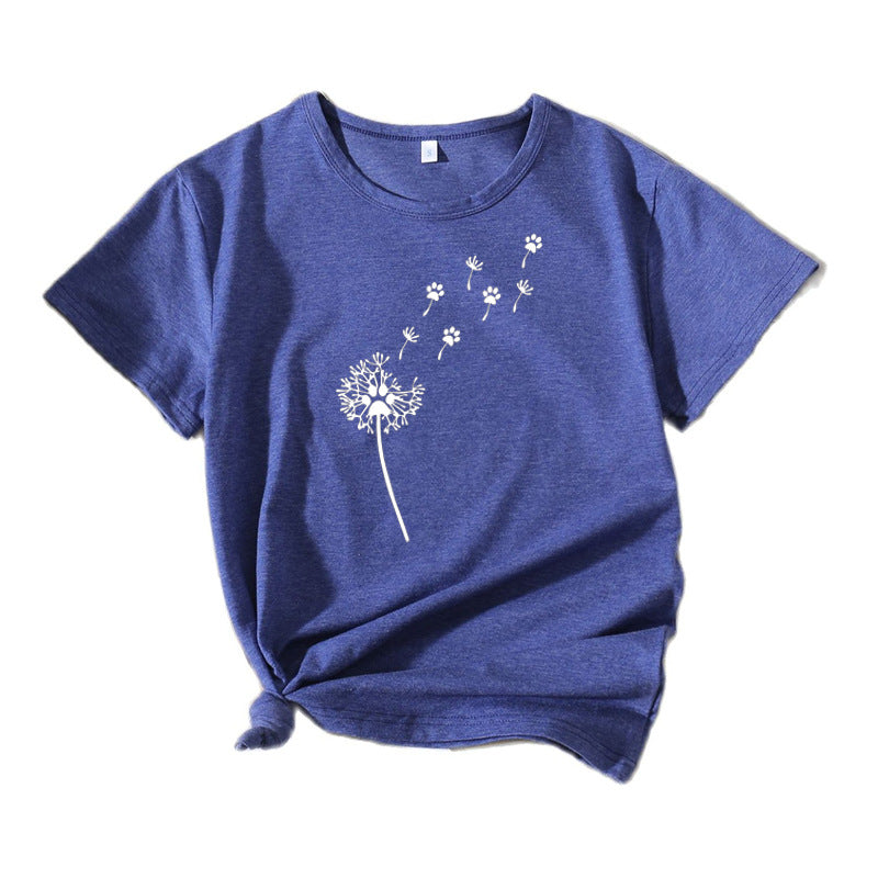 Kvinder kunstnerisk mælkebøtte grafik T-shirt Stilla