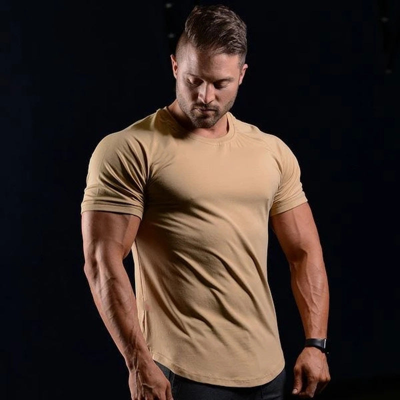 Herrer Slim-Fit T-shirt lavet af åndbart bomuldsblanding Stilla