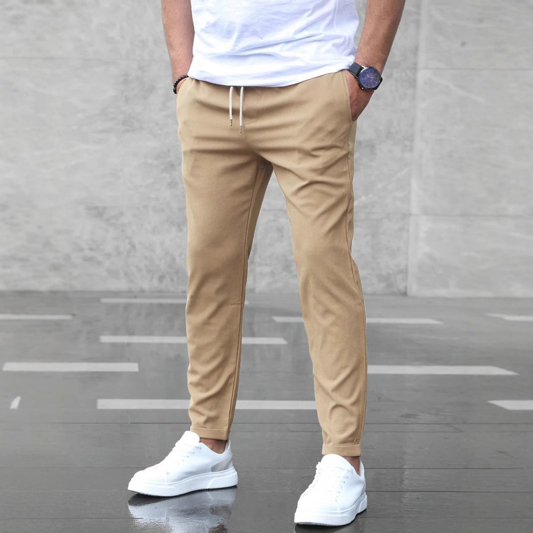 Herre Slim-Fit Fritidshose med elastisk talje og moderne sidelommer Stilla