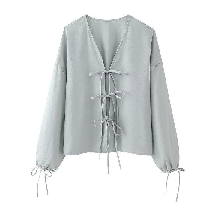 Femme Casual Snørbluse Stilla