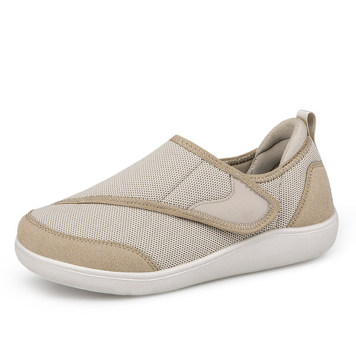 Dame nan en-håndsjustérbar slip-on-halbsko med velcro, åndbar mesh og stødabsorberende EVA-sål Skovae