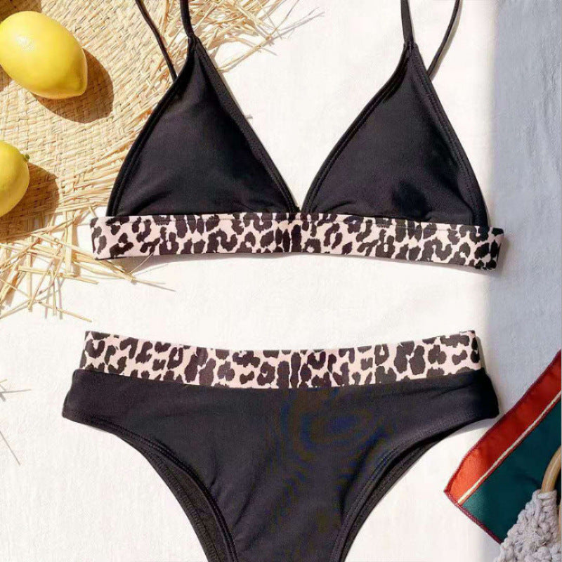 Dame Triangle-Bikini med moderigtigt dyreprint Stilla