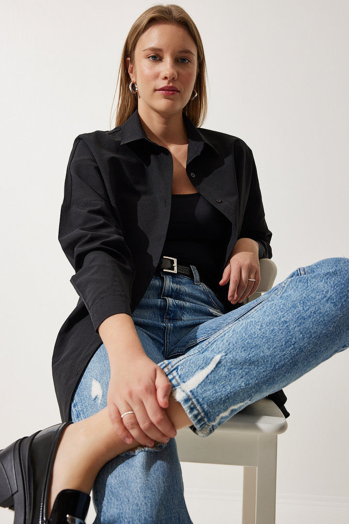 Dame Oversized Bluse med lange ærmer Stilla