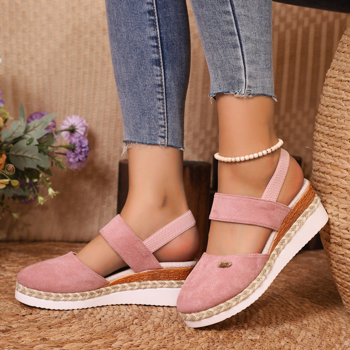 Dame Wedge-sandaler med åndbart overmateriale og fleksibel fodseng Stilla