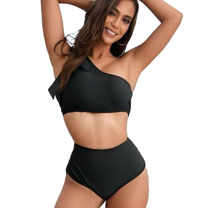 Damer Højtaljede Bikini-sæt med asymmetrisk top Skovae