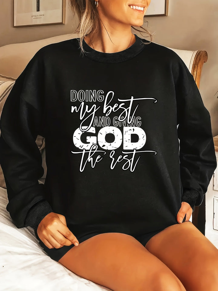Kvinders sweater med personliggjort motiv Stilla