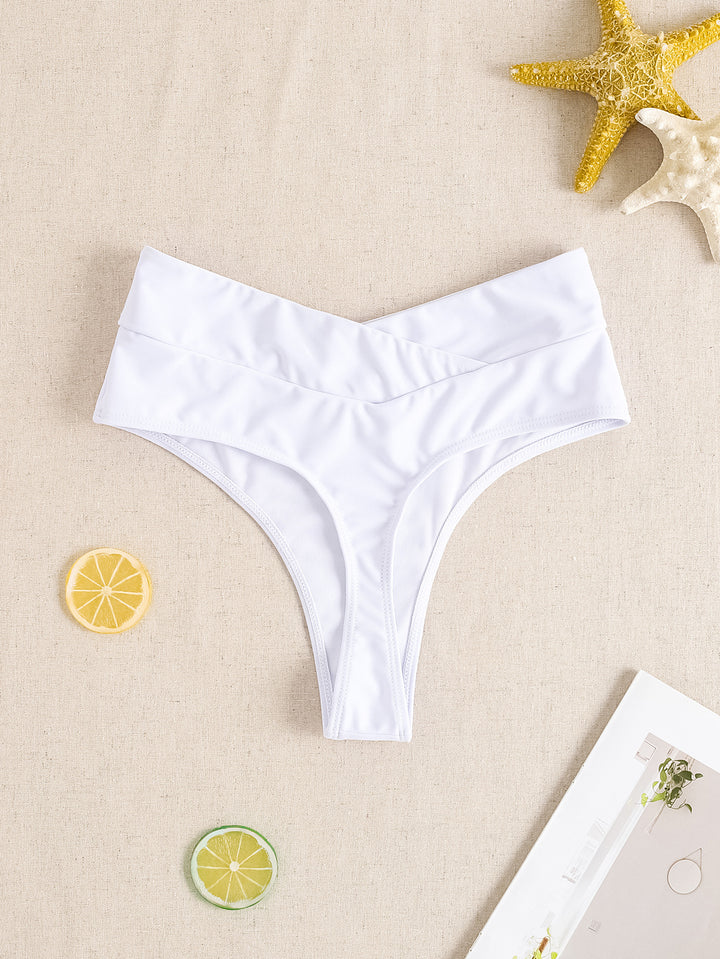 Dame højtaljede badshorts med rynk Skovae