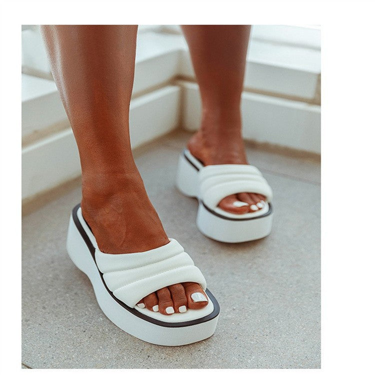 Dame platform-sandaler med moderne rem-design og dæmpende fodseng Stilla