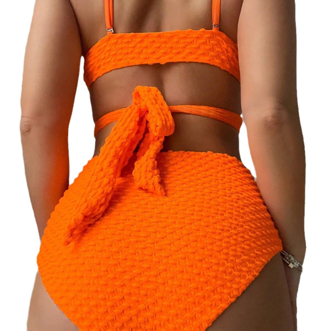 Dame Højtaljet Bikini med moderne Vige Design Skovae