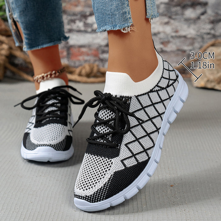 Dame Sporty Sneakers med åndbar netstruktur og skridsikker sålekonstruktion Stilla