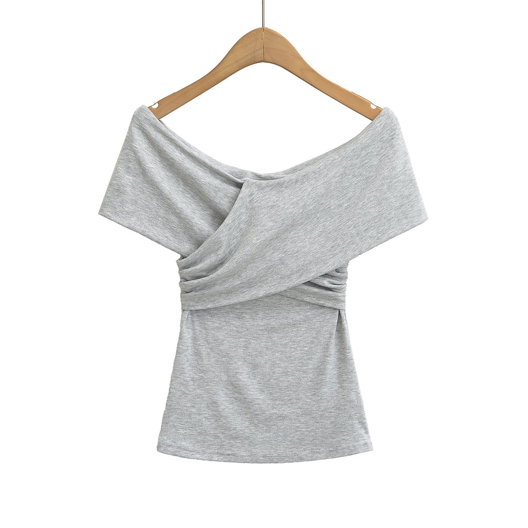 Damer casual top med raffineret omslagdesign og løs pasform Stilla