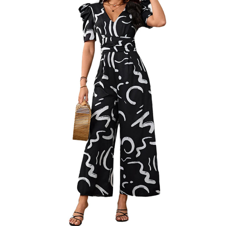Kvinder Elegant Jumpsuit med Stilfuldt Grafisk Mønster Stilla