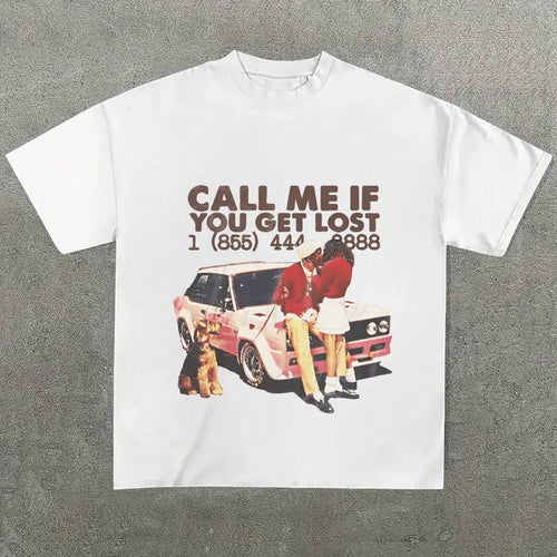 Dame grafik T-shirt med nostalgisk bil-design og fræk tekst Skovae