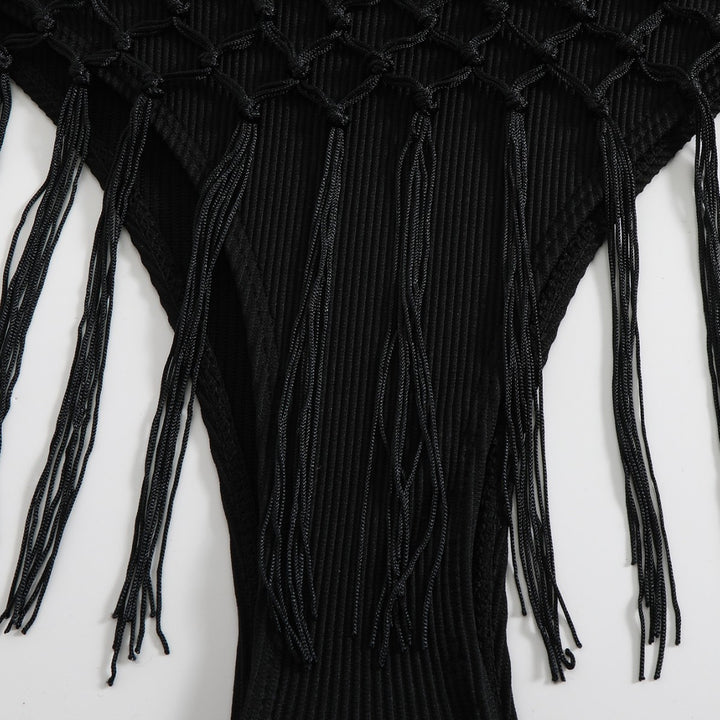 Dame fritids sommer bikini med moderne frynser Skovae