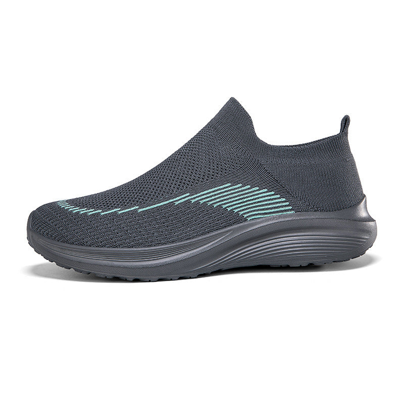 Unisex nan elastisk slip-on fritidssko med sokkelignende indgang, kontureret bølgedæmpersål og skridsikker profileret sål Skovae