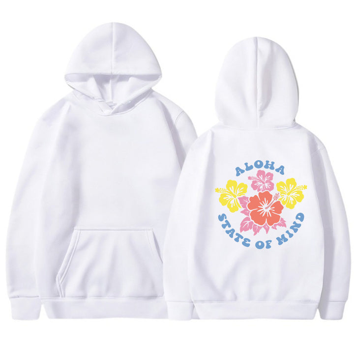 Kvinders hættetrøje med blomster aloha design og behagelig pasform Stilla