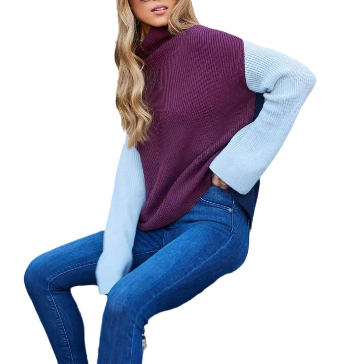 Damer moderigtigt højhalset sweater i elegant rib design Stilla