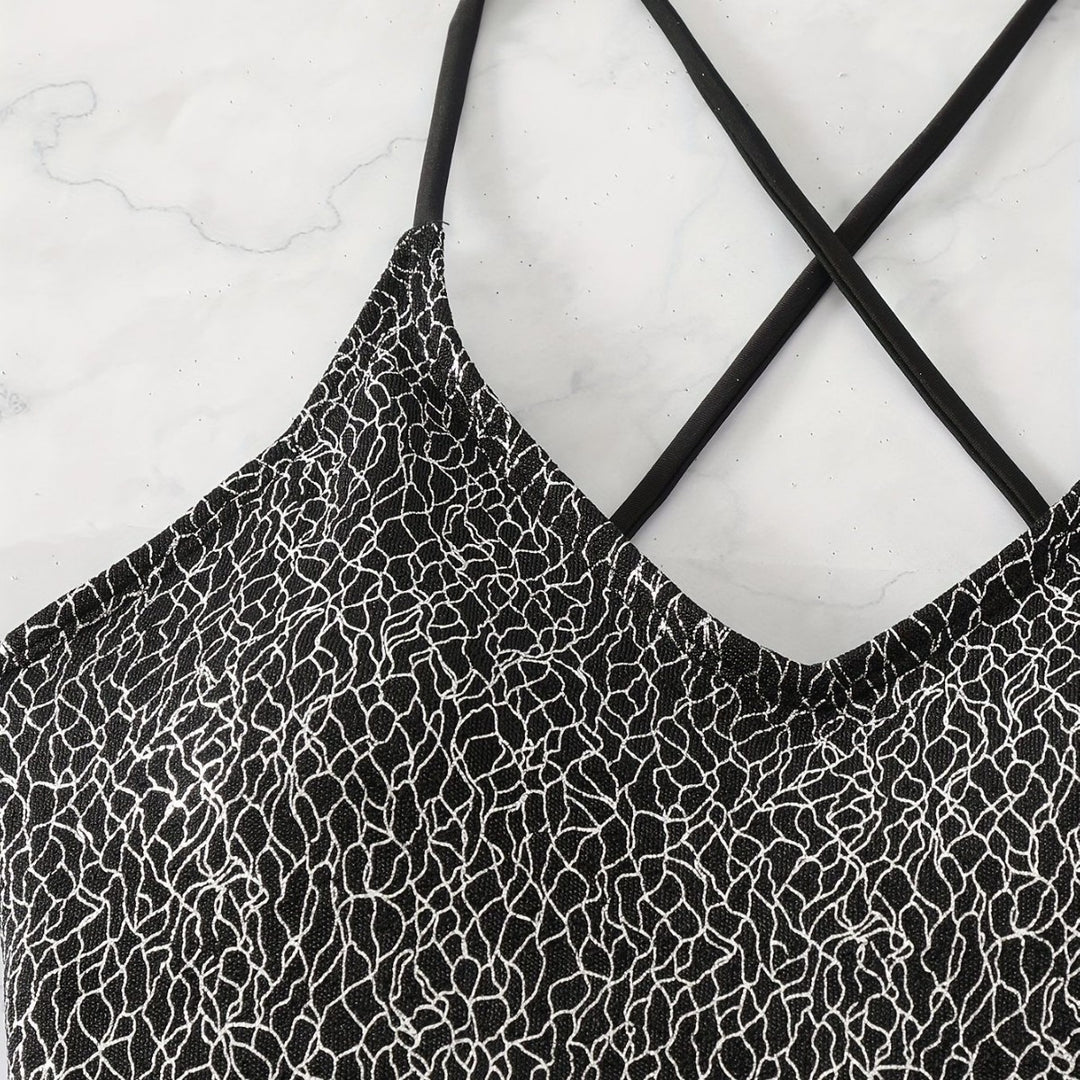 Dame One-Piece Badedragt med raffineret krydsbærer-design Skovae
