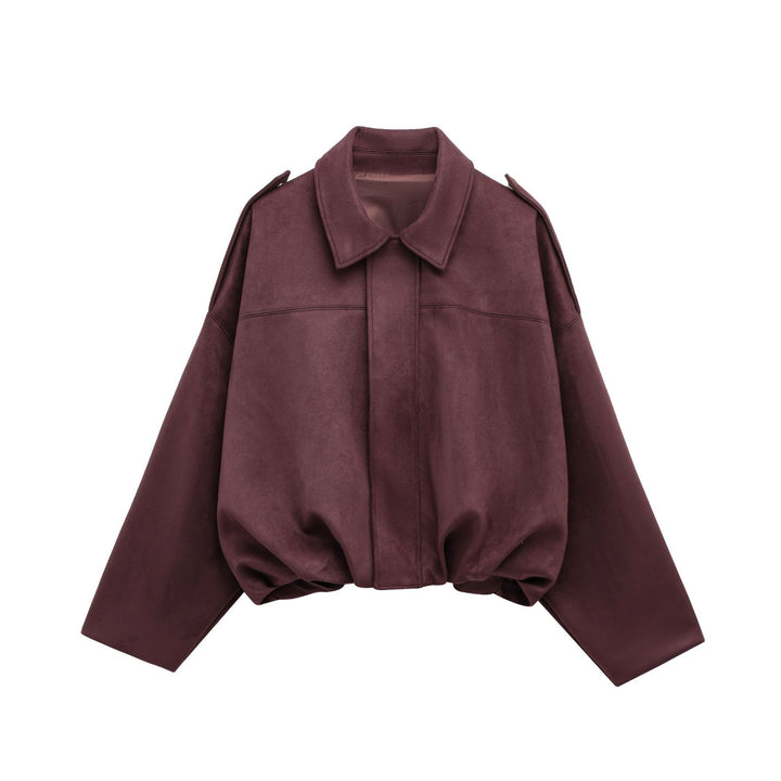 Dame casual blouson jakke med blødt materiale og moderne detaljer Stilla