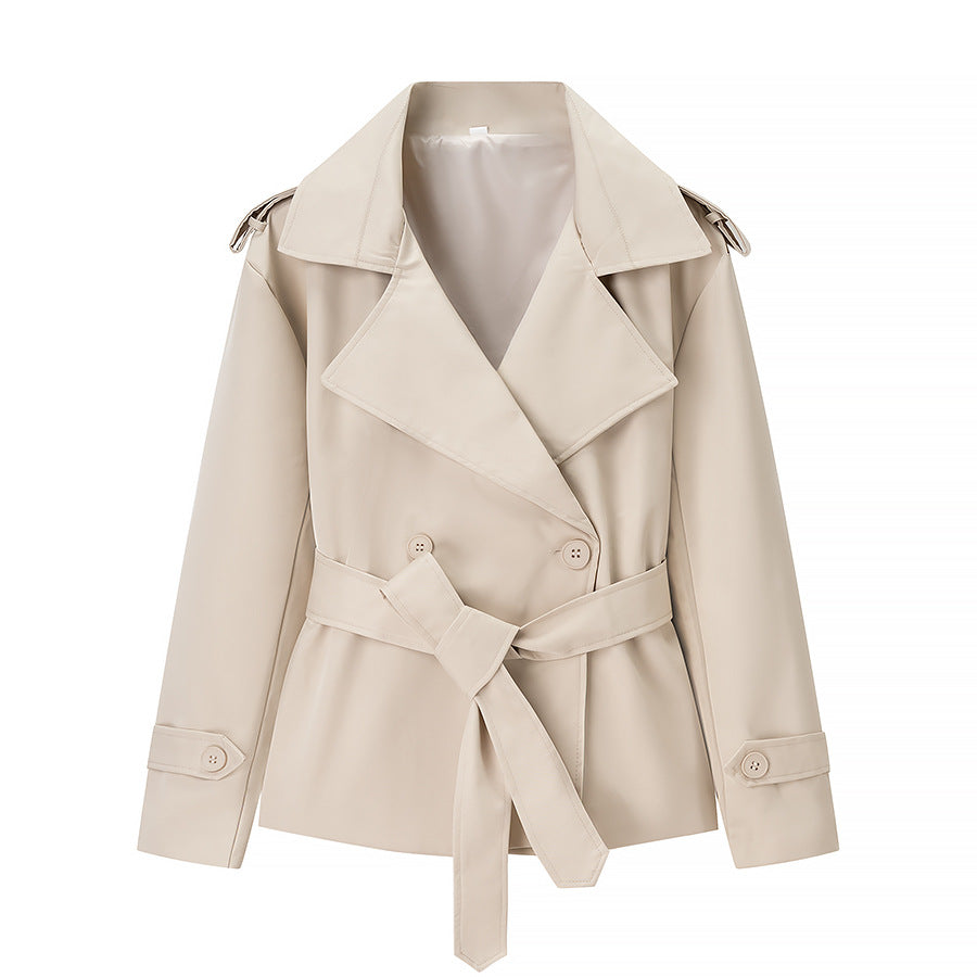Dame elegant trenchcoat-jakke med taljerbar bælte Stilla