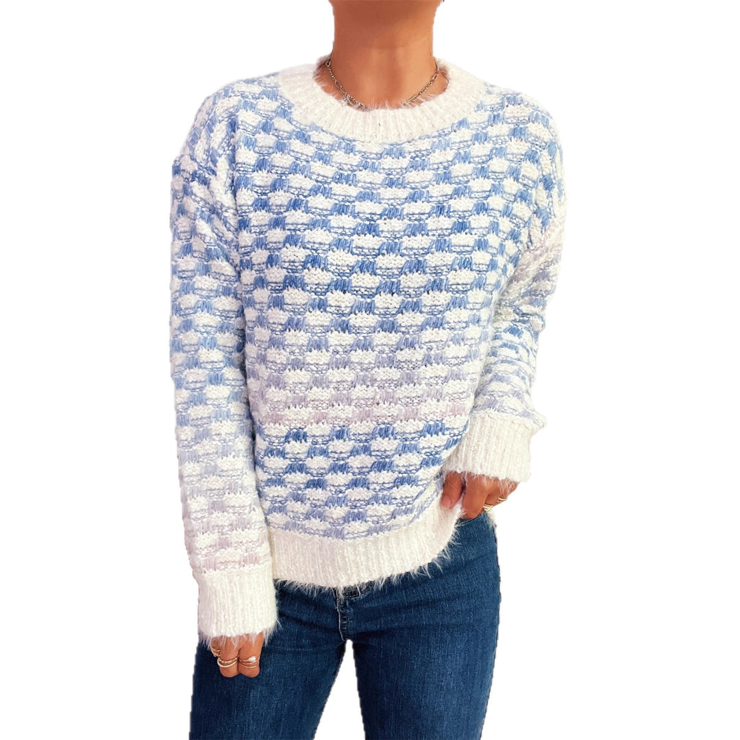 Kvindernes hyggelige strikkede sweater med tekstureret mønster Stilla