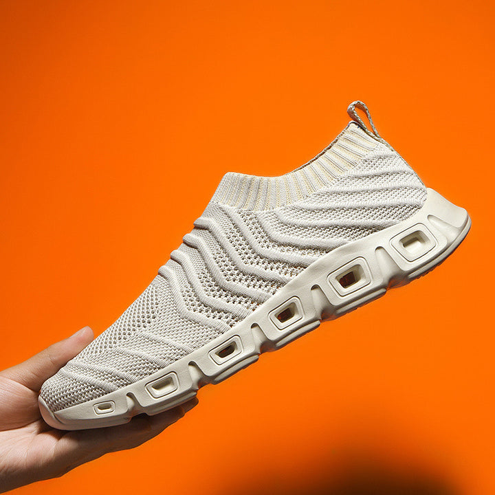 Herrer Slip-On Let Komfort Sneakers med Ventileret Mesh-Design Stilla