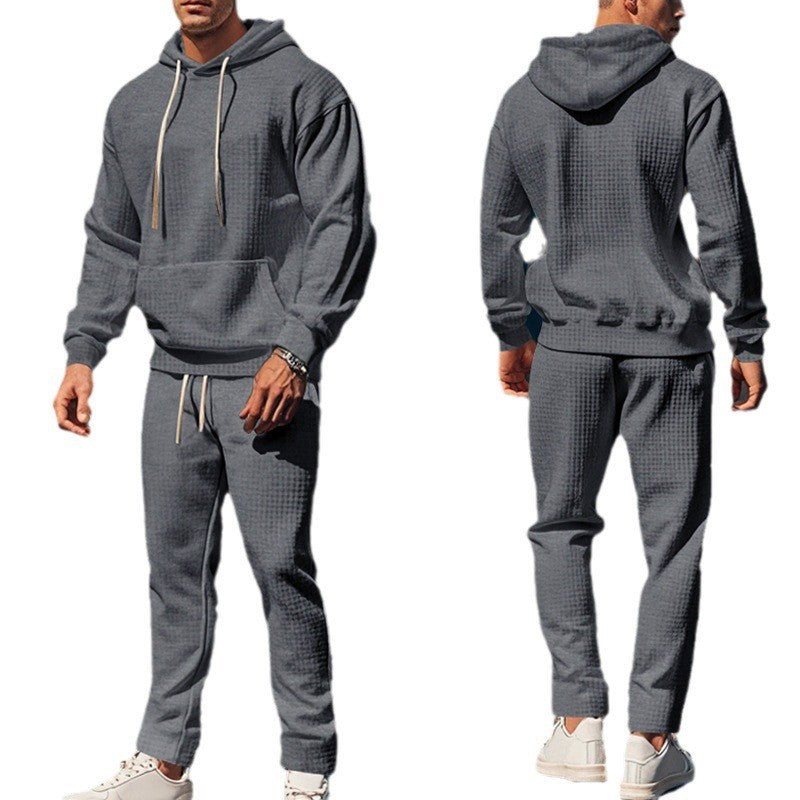 Herrer hverdags-hoodie og joggingbuksesæt lavet af åndbart struktureret materiale Stilla